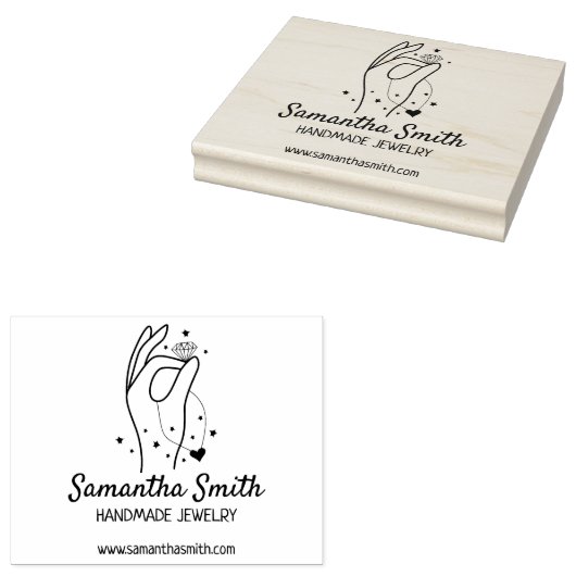 Aangepaste handgemaakte juwelen, groot rubberstempel (Gestempeld)