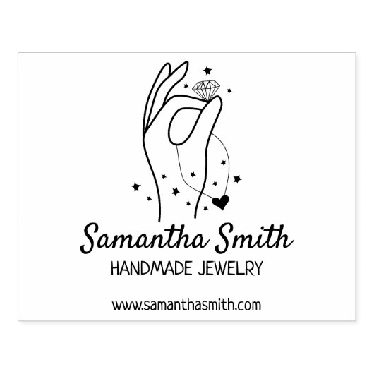 Aangepaste handgemaakte juwelen, groot rubberstempel (Afrduk)