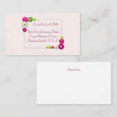 Aangepaste Handgemaakte Luxe Bloemen Lijst Zeep In Visitekaartje (Voorkant / Achterkant)