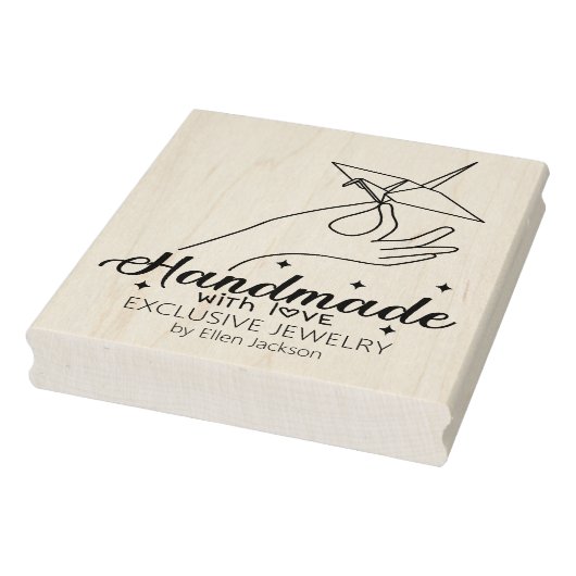 Aangepaste handgemaakte met liefde grote zaken rubberstempel (Stempel)