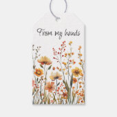 Aangepaste handgemaakte zorginstructies voor wilde cadeaulabel (Voorkant)