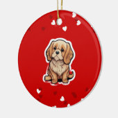Aangepaste handgeschilderde Rainbow Bridge Dog Mem Keramisch Ornament (Links)