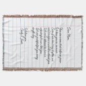 Aangepaste Handgeschreven Brief aan Mam Gooi Deken (Voorkant)