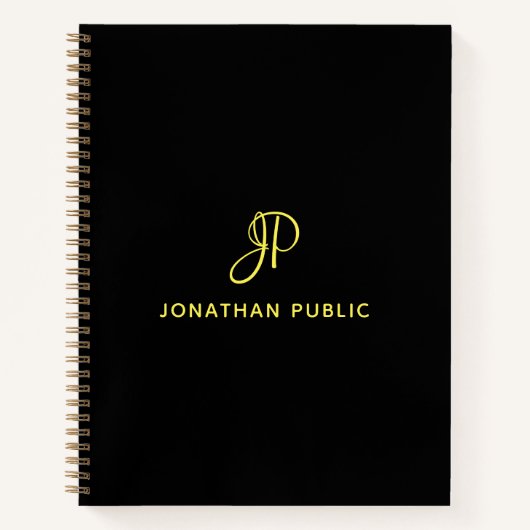 Aangepaste handgeschreven Gold Monogram Initiaal N Notitieboek (Voorkant)