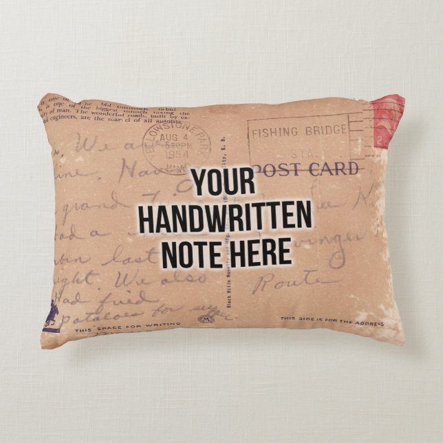 Aangepaste handgeschreven Letter Sentimental Keepo Accent Kussen (Voorkant)