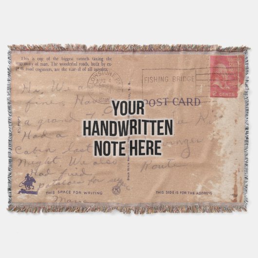 Aangepaste handgeschreven lettertypesentimentaal t deken (Voorkant)