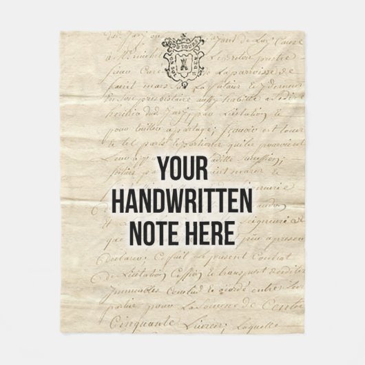 Aangepaste handgeschreven lettertypesentimentaal t fleece deken (Voorkant)