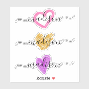 Aangepaste handgeschreven monogram sticker