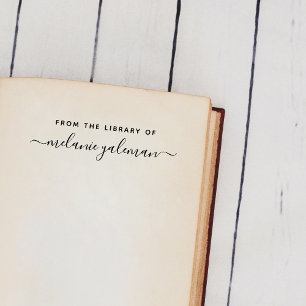 Aangepaste handgeschreven naam uit de bibliotheek   zelfinktende stempel