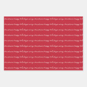 Aangepaste handgeschreven rood blauw groen vakanti inpakpapier vel (Voorkant)