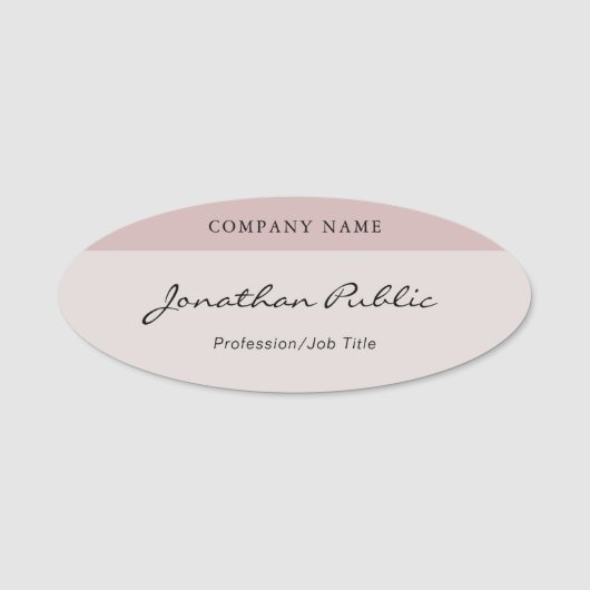 Aangepaste handgeschreven script moderne legante S Naamplaatje (Voorkant)