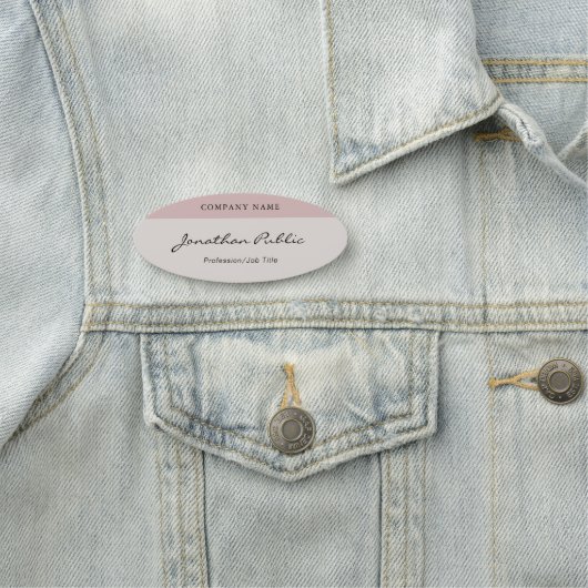 Aangepaste handgeschreven script moderne legante S Naamplaatje (In situ)