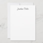 Aangepaste handgeschreven scriptnaam Elegante Sjab Notitiekaartje (Voorkant)
