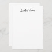 Aangepaste handgeschreven scriptnaam Elegante Sjab Notitiekaartje (Voorkant / Achterkant)