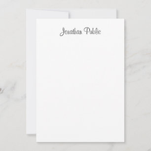 Aangepaste handgeschreven scriptnaam Elegante Sjab Notitiekaartje
