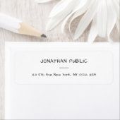 Aangepaste handgeschreven Sjabloon Modern retour a Etiket (Insitu)