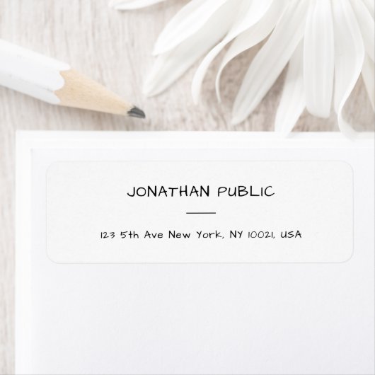 Aangepaste handgeschreven Sjabloon Modern retour a Etiket (Insitu)