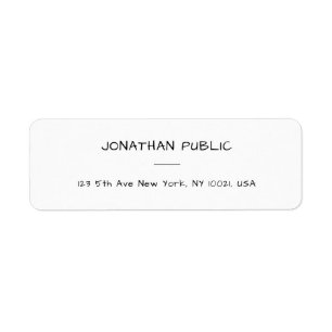 Aangepaste handgeschreven Sjabloon Modern retour a Etiket