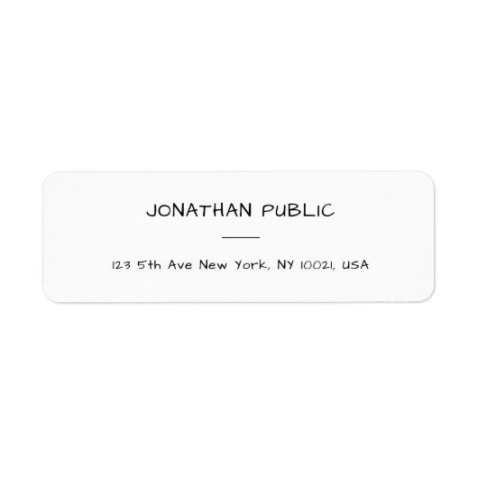 Aangepaste handgeschreven Sjabloon Modern retour a Etiket (Voorkant)