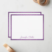 Aangepaste handgeschreven Sjabloon Script Paarse G (Voorkant / Achterkant in situ)