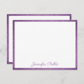 Aangepaste handgeschreven Sjabloon Script Paarse G (Voorkant / Achterkant)