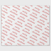 Aangepaste handgeschreven tekst Kerstfeest cadeau Cadeaupapier (Vlak)
