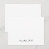 Aangepaste, handgeschreven tekst voor script, eenv notitiekaartje (Voorkant / Achterkant)