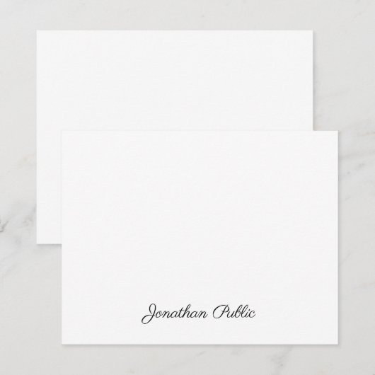 Aangepaste, handgeschreven tekst voor script, eenv notitiekaartje (Voorkant / Achterkant)