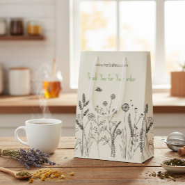 Aangepaste handgetekende botanische bedanktas medium cadeauzakje