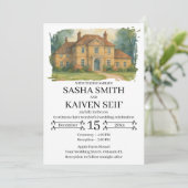 Aangepaste handgetekende illustratie van de locati kaart (Staand voorkant)