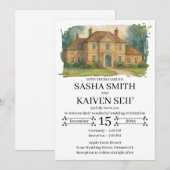 Aangepaste handgetekende illustratie van de locati kaart (Voorkant / Achterkant)