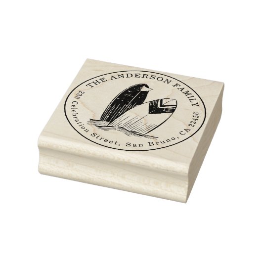 Aangepaste handgetekende surfplanken rond retourad rubberstempel (Stempel)