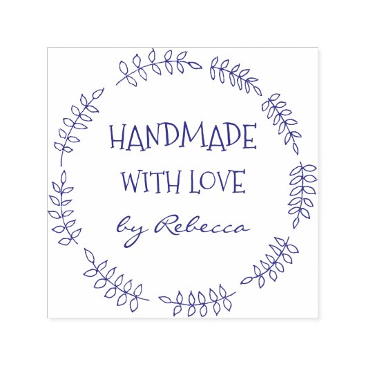 Aangepaste handheld met liefde gemaakt door zelfinktende stempel (Design)