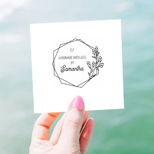 Aangepaste handheld met liefde rubberstempel