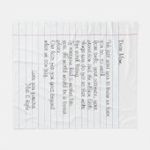 Aangepaste handleiding Geschreven script Letter Lo Fleece Deken (Voorkant (Horizontaal))