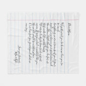 Aangepaste handleiding Geschreven script Letter Lo Fleece Deken (Voorkant (Horizontaal))