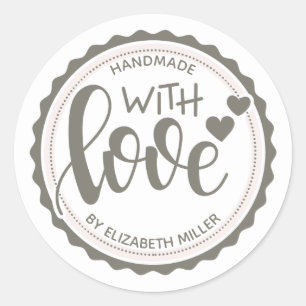 Aangepaste handleiding voor kleine bedrijven met l ronde sticker