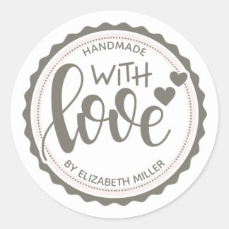 Aangepaste handleiding voor kleine bedrijven met l ronde sticker
