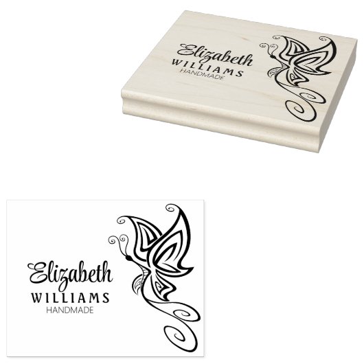 Aangepaste handleiding voor snelle vlinder groot rubberstempel (Gestempeld)