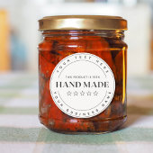 Aangepaste handmodus voor kleine bedrijven ronde sticker