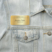 Aangepaste handschrift Script Modern Elegant Gold Naamplaatje (In situ)