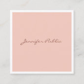 Aangepaste handschrift Script tekst Modern Elegant Vierkante Visitekaartje (Voorkant)