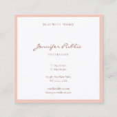 Aangepaste handschrift Script tekst Modern Elegant Vierkante Visitekaartje (Achterkant)