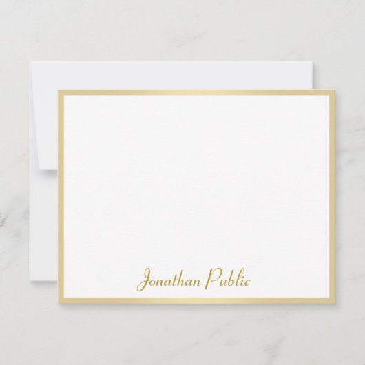 Aangepaste handschrift script tekst Sjabloon goud (Voorkant)