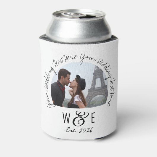 Aangepaste Handschrift Tekst Koelbox Huwelijksguns Blikjeskoeler (Blikje Achterkant)