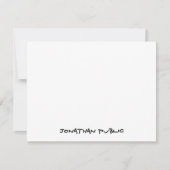 Aangepaste handscript tekst Eenvoudige gepersonali Notitiekaartje (Voorkant)