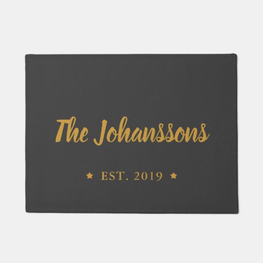 Aangepaste handscriptfamilienaam aangepast deurmat