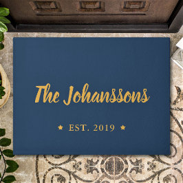 Aangepaste handscriptfamilienaam aangepast deurmat