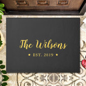 Aangepaste handscriptfamilienaam aangepast deurmat
