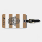 Aangepaste handstrepen voor Cute gelukshamsa Bagagelabel (Voorkant horizontaal)